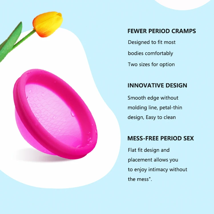 Medical Silicon Menstrual Disc Soft Feminine Hygiene Vaginal Cup Certified Health Care Period Cup Reusable Menstrual Cups