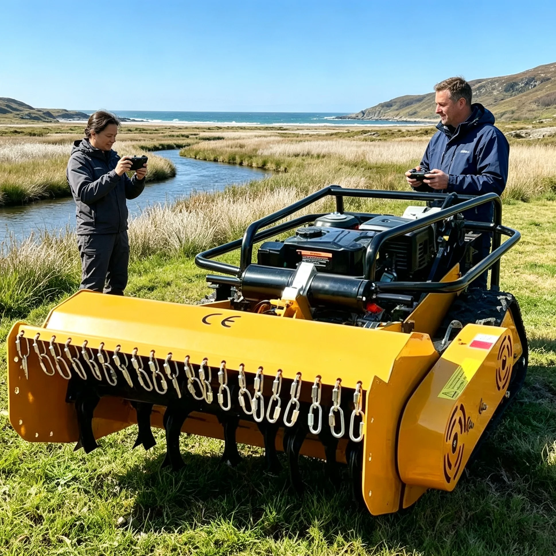 Customized adjustable mowing‑height setup, 800spro zero turn intelligent lawn mower cuts thick weeds inside hillside fruit‑tree