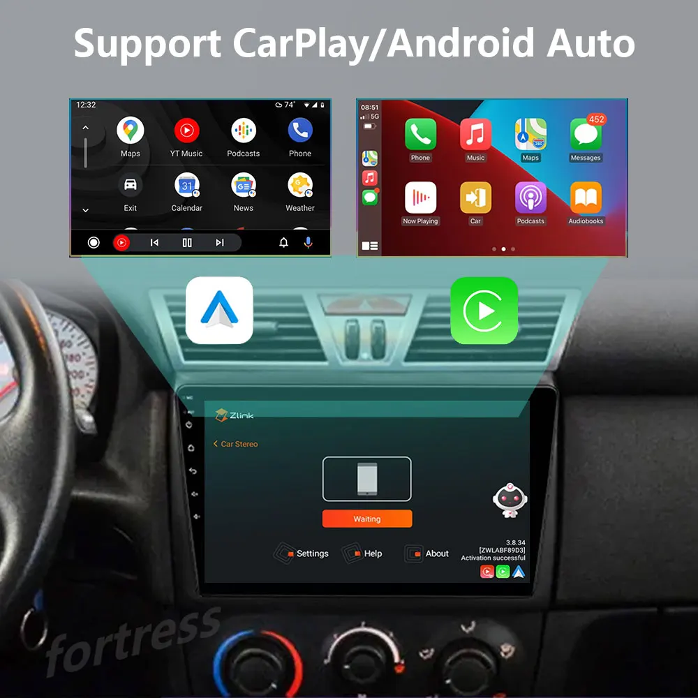 8GB+128GB 4G Android 13 Radio For Fiat Stilo 2002 2003 2004-2010 Car stereo Multimedia Player Carplay Auto GPS navigation 2DIN