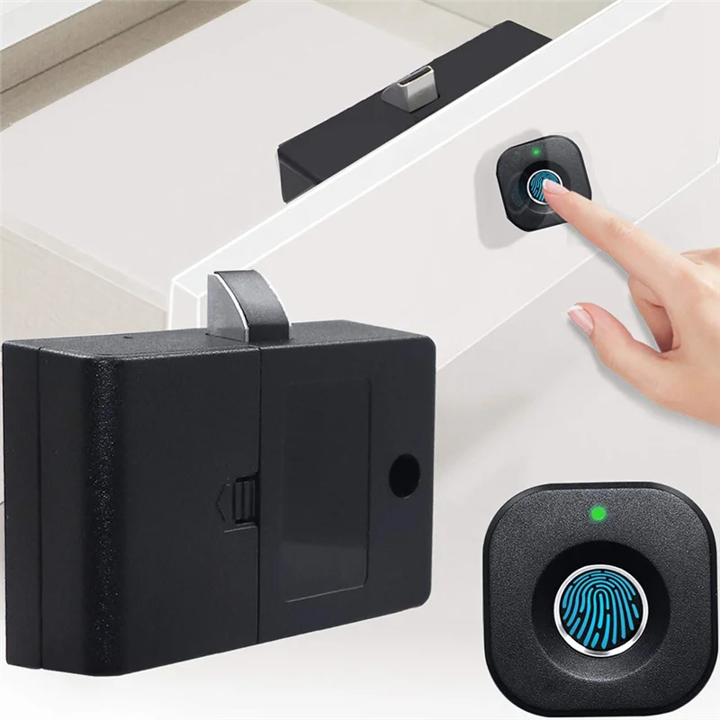 -A96Z Smart Biometric Cabinet Lock - Keyless  File Drawer Wardrobe Lock For Home Office