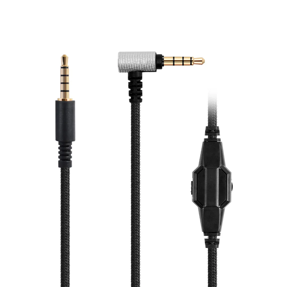 Replacement Cable for Logitech A10 A30 A40 game headphone cable audio cable 3.5mm to 3.5mm with tuning microphone