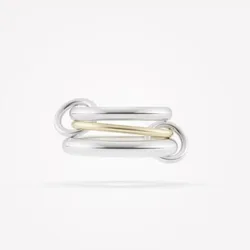 European And American Fashion New Titanium Steel Plated 18k Gold Tricyclic Color Ring