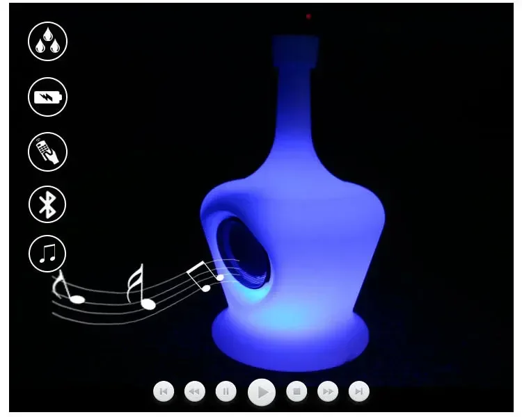 Led Bluetooth speaker mobile phone  waterproof luminous furniture creative luminous Bluetooth sound party decoration bar mitzvah