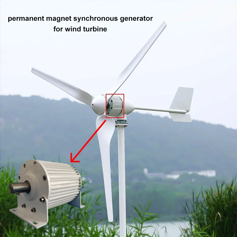 Low Rpm 220v Ac Permanent Magnet Generator 5kw Pmg Generator For Wind Turbine Generator