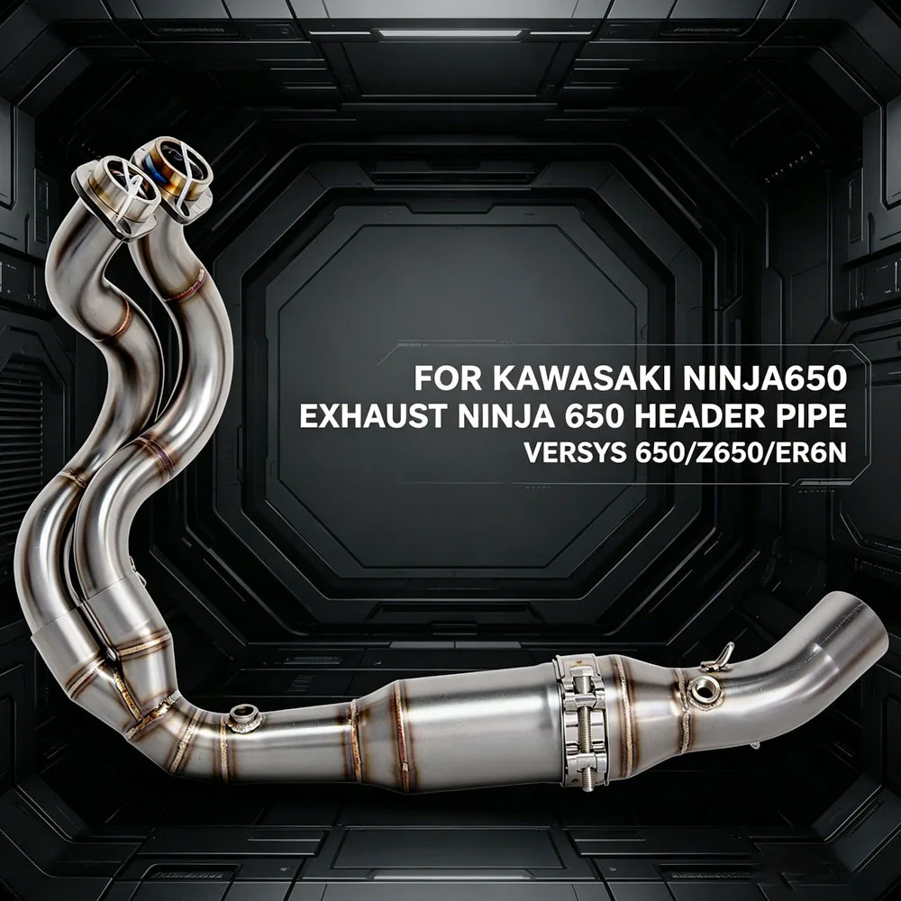 

Ninja650 Exhaust Headers Tube For Kawasaki Z650 ER6N ER6F VERSYS 650 2024-2026 Motorcycle Exhausts Pipe Kit 51MM Manifold Line