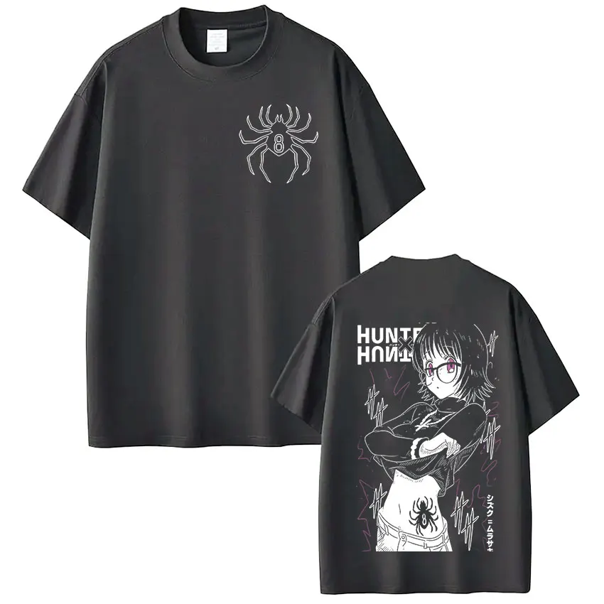 Anime Hunter X Hunter Spider Phantom Troupe Shizuku T-Shirt für Männer und Frauen, Modische Harajuku-Mode, Übergroße Lässige Baumwoll-T-Shirts – Detail 6