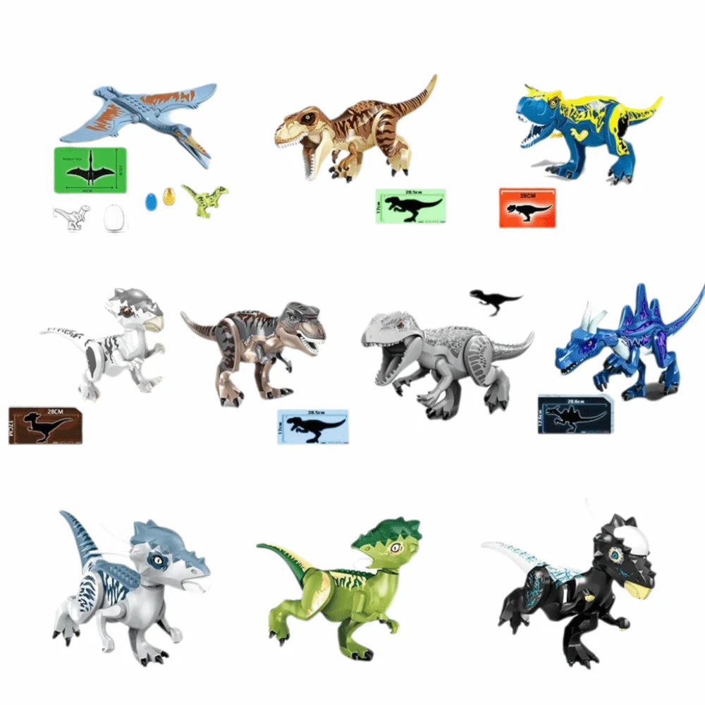 Mini Size Jurassic Dinosaur Building Brick Building Blocks Educational Design Mini T-Rex Building Toy Detailed Model