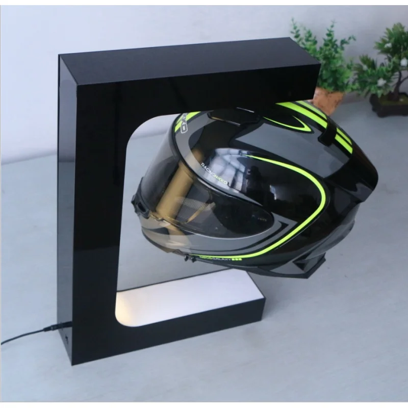 custom，Acrylic Magnetic Levitation Floating Shoes Rack Luxury Rotating Sneaker Shoe Magnet Display Stand