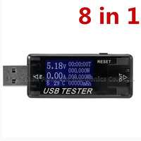 8 in1 QC2.0 3.0 4-30v Electrical power USB capacity voltage tester current meter monitor voltmeter ammeter