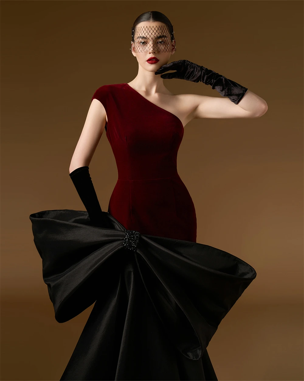 

Customized Mermaid Bow Evening Dresses Classic One Shoulder Sleeveless Homecoming Dresses Elegant Special Occasion Gowns