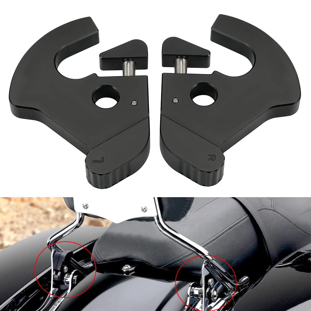 Motorcycle Detachable Rotary SissyBar Rack Docking Latches Kit for Harley Softail Fat Boy FLSTF 1990-2017 Deluxe FLSTN 2005-2017