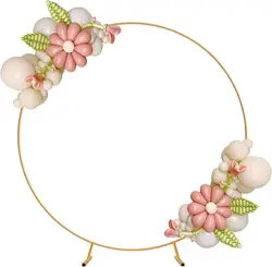 1.5/2/2.2M Metal Gold Iron Ring Balloon Support 1/1.5/1.8M Plastic Ring Balloon Party Support
