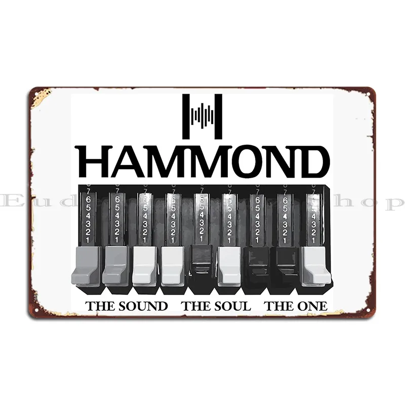 Hammond Organ Logo And Graphics Metal Sign Create Bar Cinema Wall Decor Club Party Tin Sign Poster