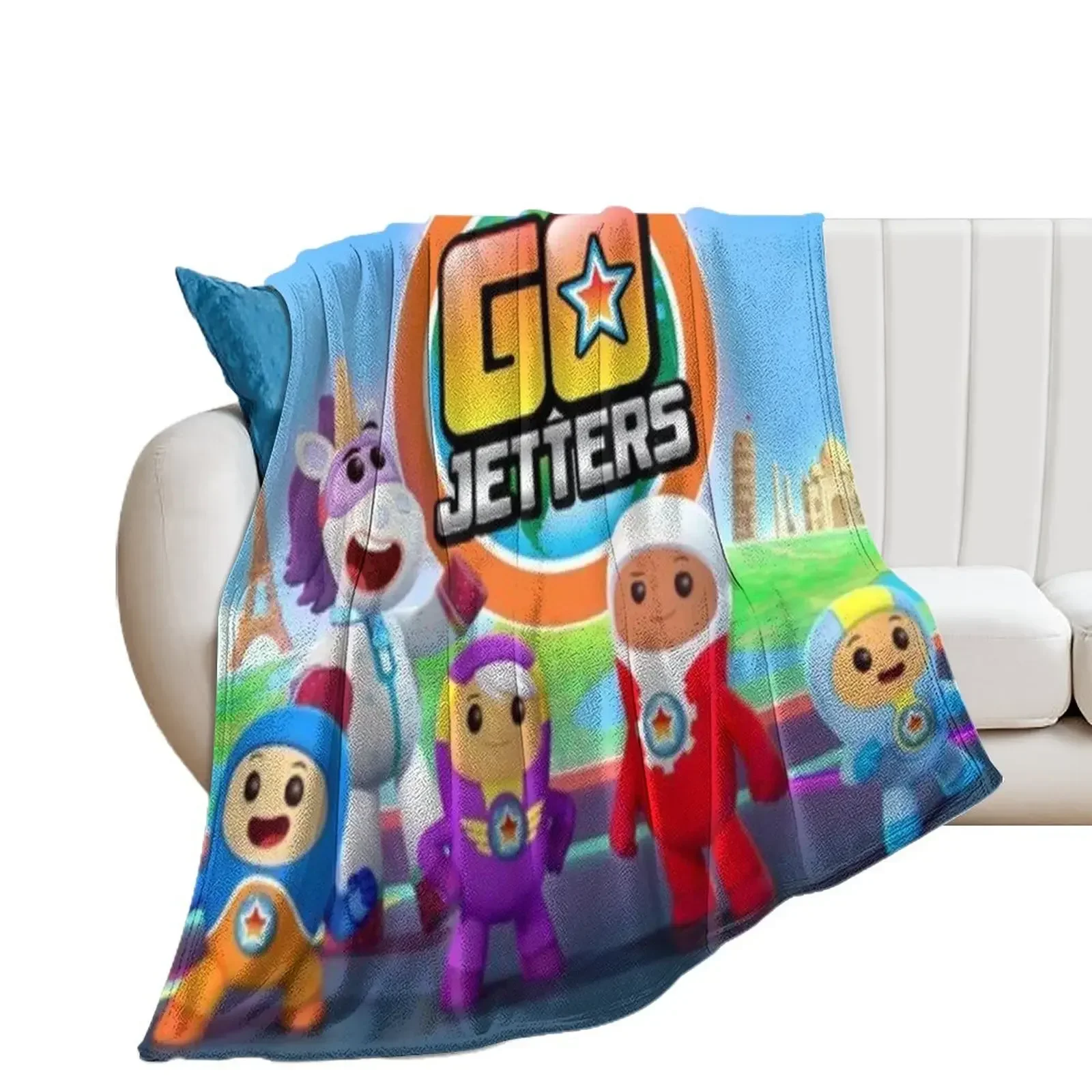 Go Jetters Design Throw Blanket Decorative Throw Flannel Fabric Bed Fashionable Sofa Blankets