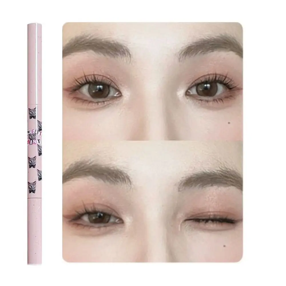 Wild Eyebrows Double Head Eyebrow Pen Natural Quick-drying Eyebrow Tint Cream Waterproof Long Lasting Razor Shape Brow Pencil