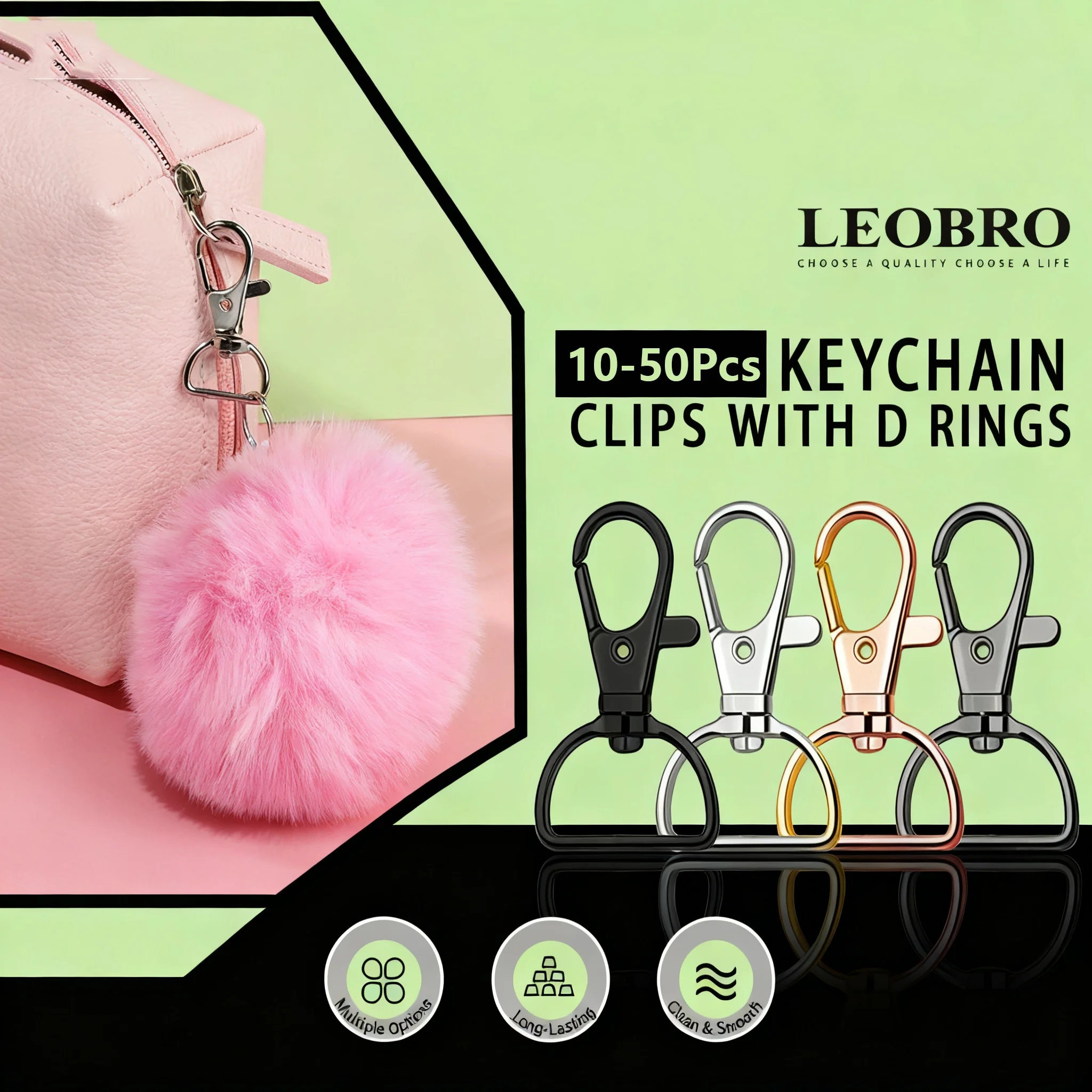 

10-50Pcs 20mm/25mm Metal Buckles Webbing Strap Lobster Clasps Bag Hanger Swivel Trigger Carabiner Clips Snap Hook Fastex Clasp