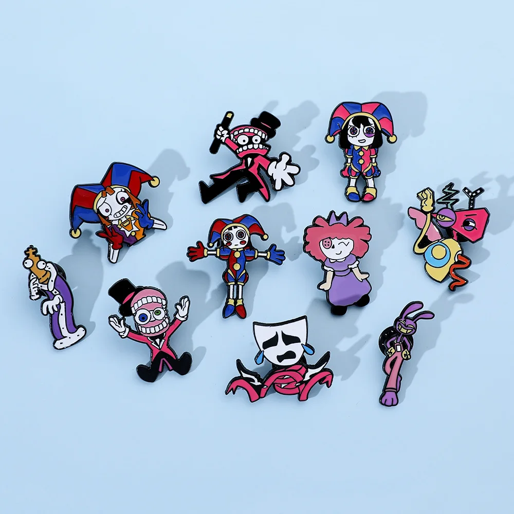 Cartoon Brooch Cute Circus Style Metal Badge Trinkets Wholesale Cap Pins for Clothes Decorative Brooches Backpack Pin Lapel Bag