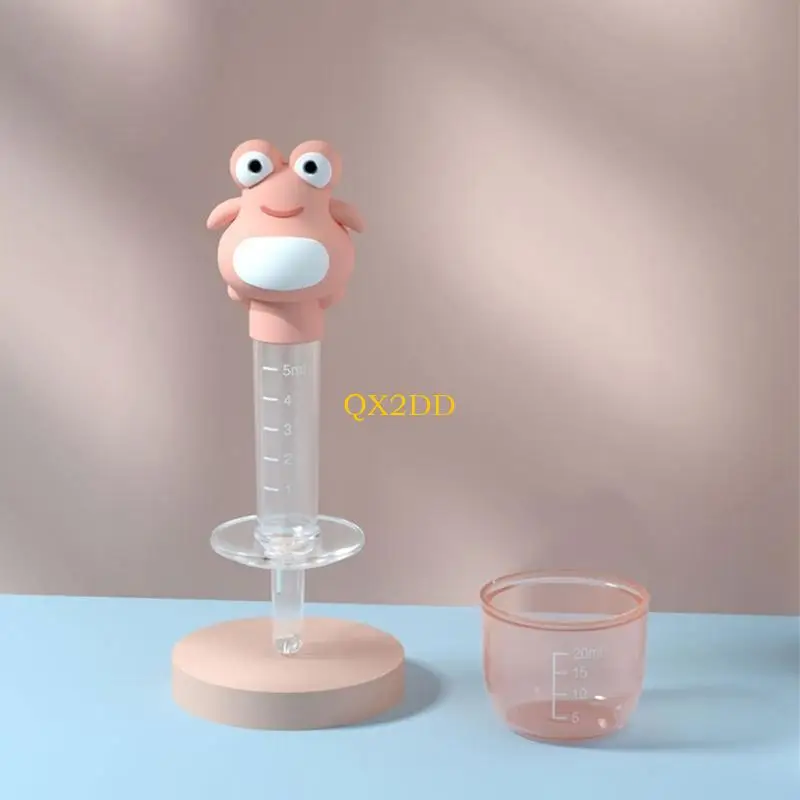 QX2D Cartoon Baby Feeder Infant Juice Dropper Baby Needle Squeeze Dispenser