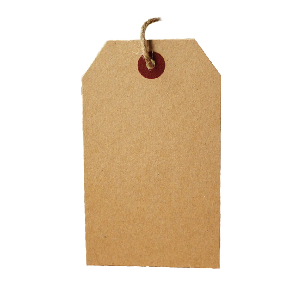 

100 Pcs Blank Cards Vintage Labels for Scrapbooks Luggage Tags Table DIY Tags Wedding Gifts Brown