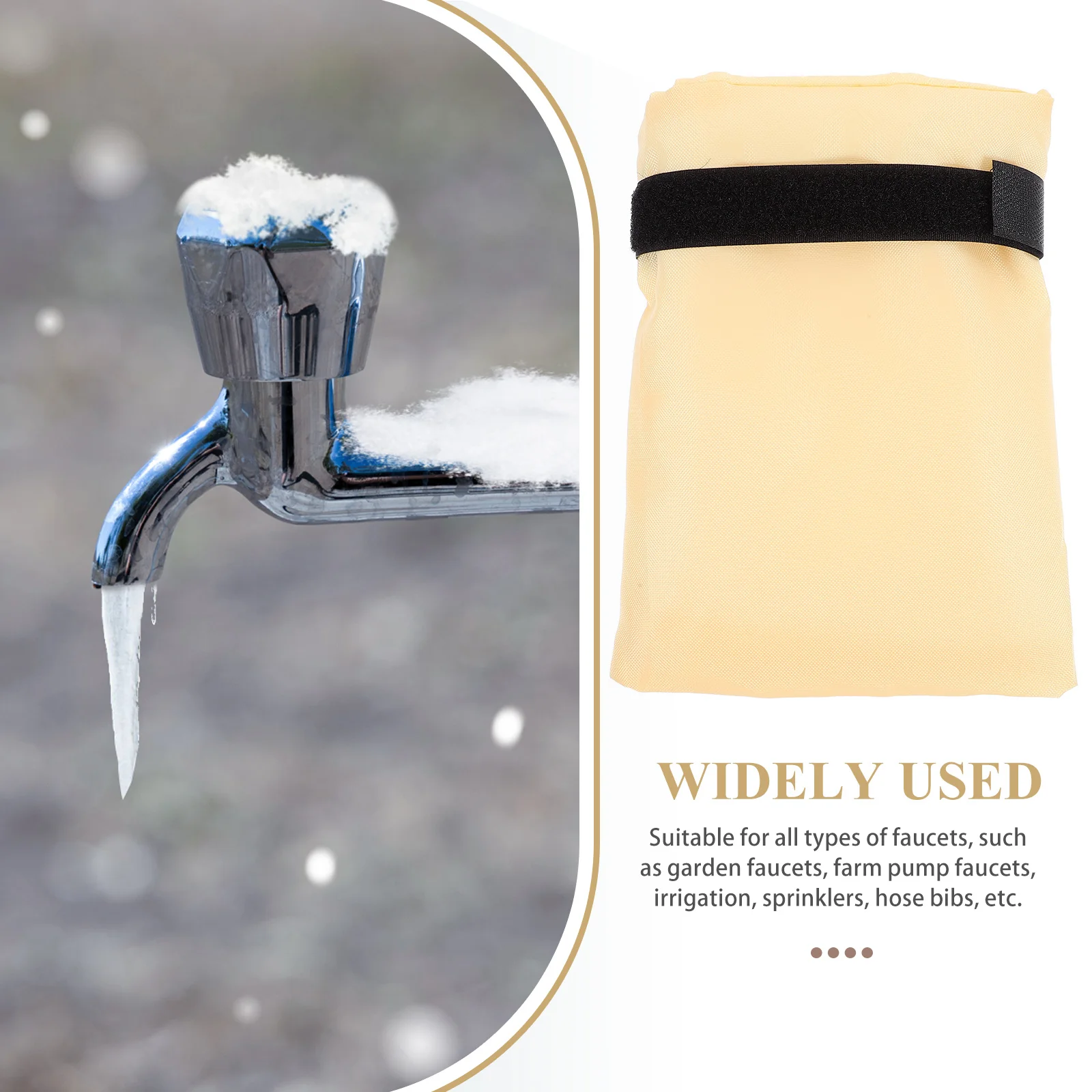 

2pcs Faucet Cover Winter Outdoor Protector Daily Use Antifreeze Garden Farm Irrigation Sprinklers Hose Bibs Kitchen