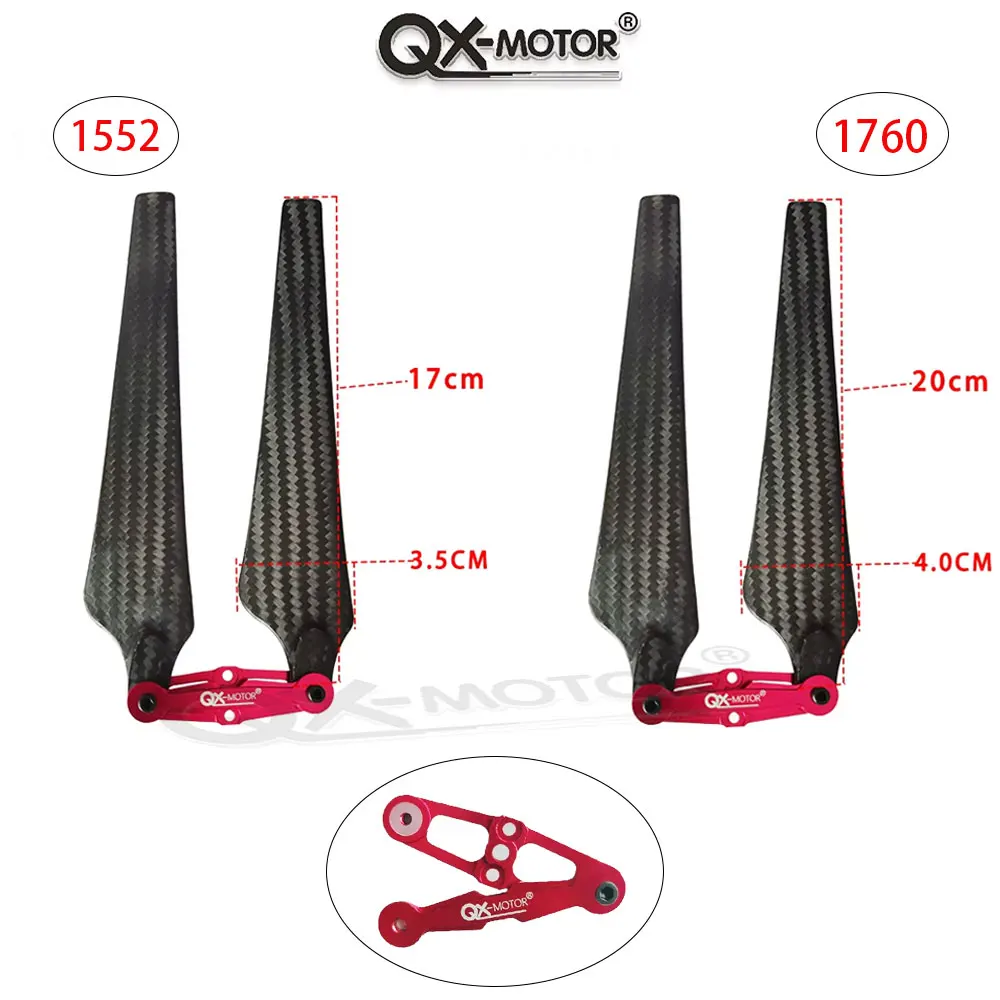 

1760 1552 15inch 17inch CW CCW carbonfiber Folding Propeller Props blades for S800 S900 S1000 Remote Control Toy Accessories
