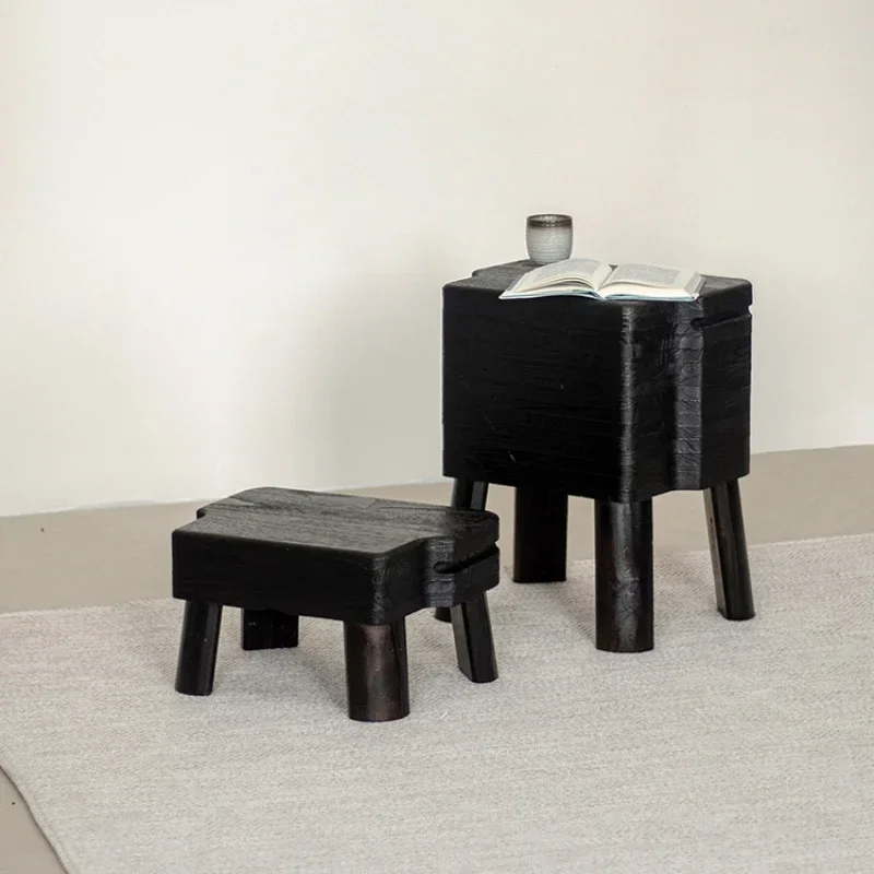 

Portable Solid Wood Low Stool: Comfortable Sturdy Chair for Shoe Changing, Vanity Use in Homes, Versatile Seating