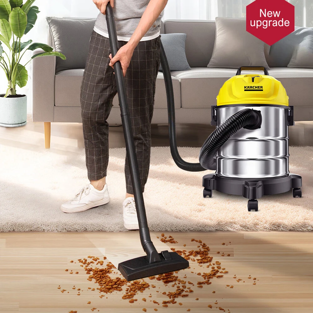 Karcher Wd1s Barrel Vacuum Cleaner 18L Wet Dry Blowing Three-In-One 21500Pa Home Carpet 1800w IPX4 Five-Layer Filtration 76dB