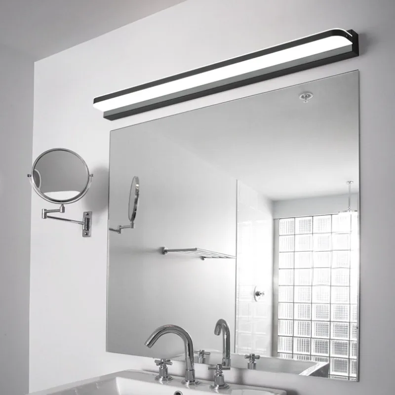 Modern Minimalist LED Mirror Headlight Long Stripes Acrylic Mirror Cabinet Lights Vanity Washbasin Gallery Fill Light Wall Light