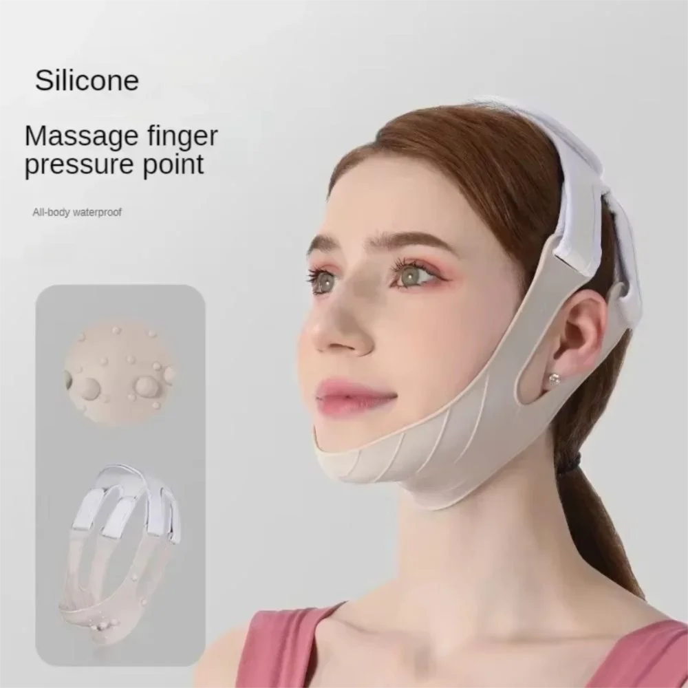 Thin Belt Elastic Silicone Face Slimming Bandage Chin Cheek Lift Face Mask Face Lift Up Belt V Line Face Shaper Skin Care