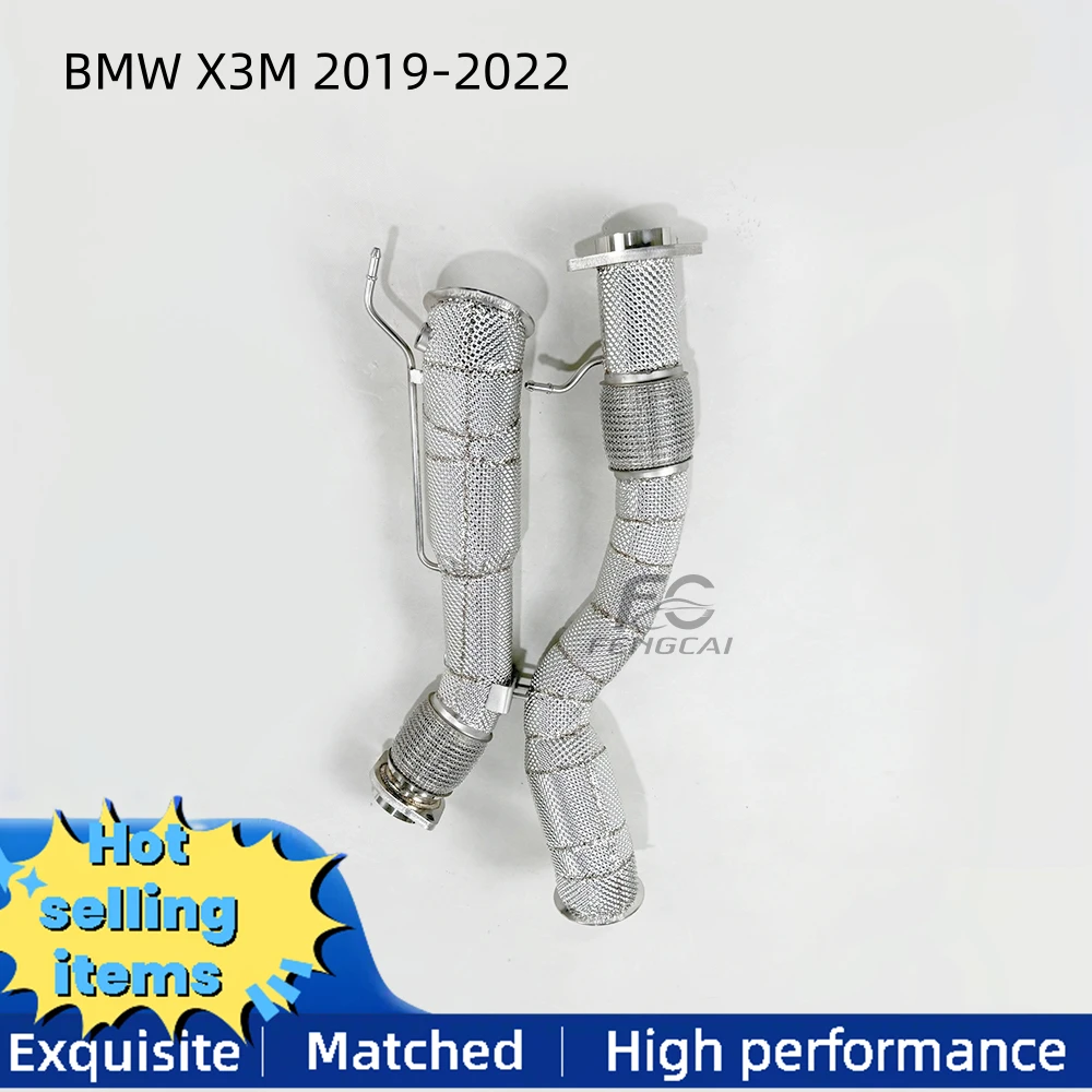 

High flow stainless steel exhaust downpipe for BMW X3M 2019-2022 exhaust system power perfect retrofit upgrade