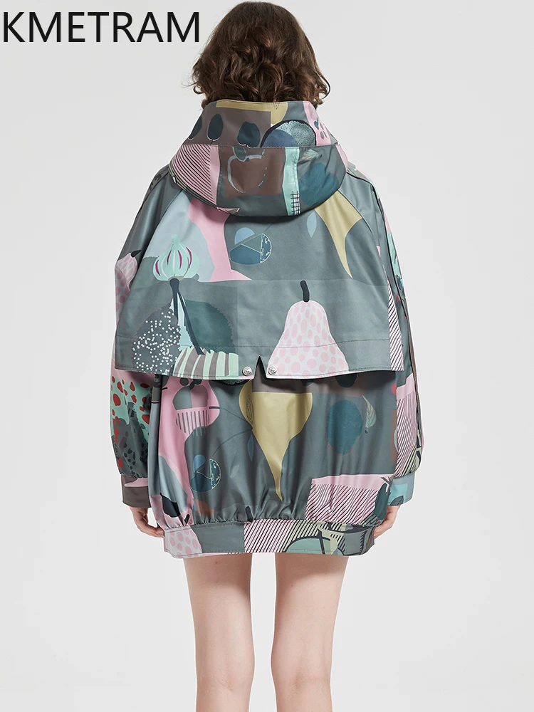 KMETRAM الأبيض أوزة أسفل معاطف منتفخة الكرتون المرأة سترة شتوية 2025 سترات قصيرة موضة ملابس خارجية سترات نسائية