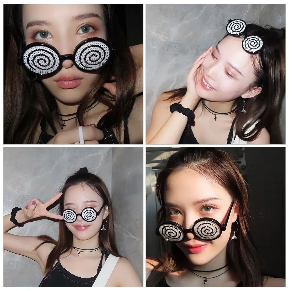 

2 Pcs Funny Eyewear PC Material Novelty Party Glasses Creative Eyeglasses Photo Booth Props for Costume Carnival