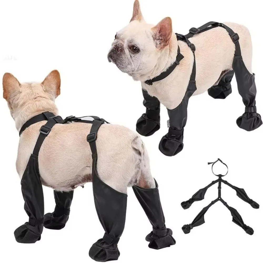 Anti-fall Waterproof Dog Shoes Anti-Slip Adjustable Pet Paw Protector Dirty-proof Dog Rain Booties Pet Walking