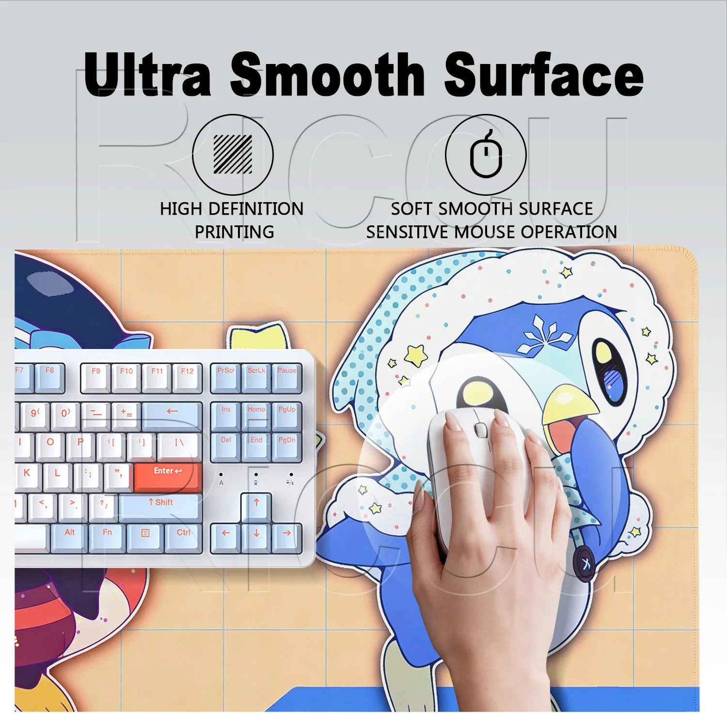 พรมปูพื้นโต๊ะทำงานลายโปเกมอน พ - Gaming Keyboard Blue บทวิจารณ์และราคา