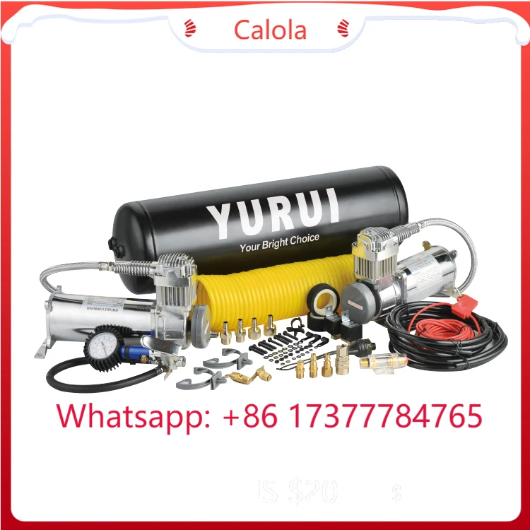 Professional Strong Power Air Compressor Pump, Pneumatic Suspension Tire Inflator with Storage Tank for Outdoor Travel