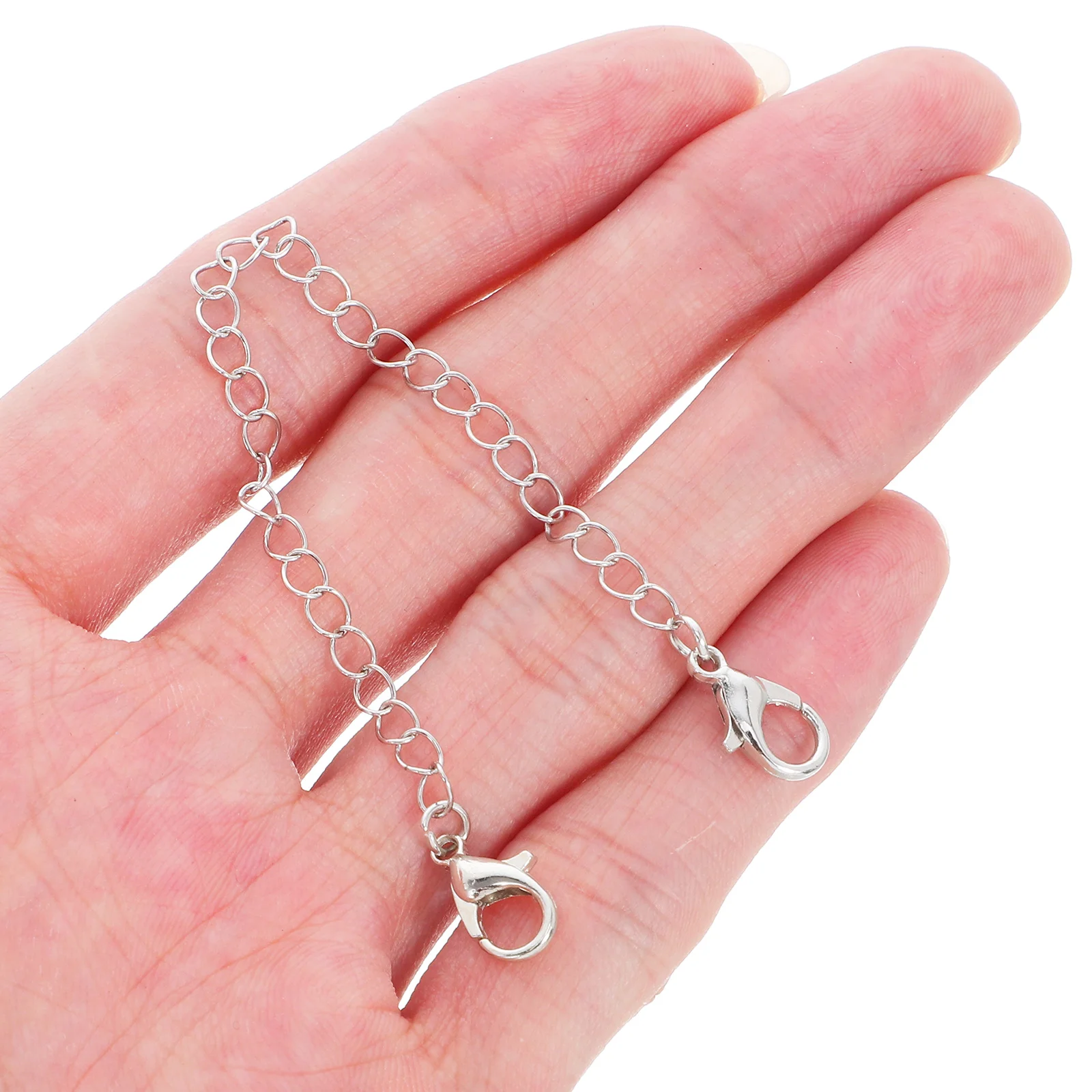 

4pcs Stainless Steel Chain Set 15Cm 10Cm 7Cm 5Cm Necklace Extender For Diy Jewelry Making Bracelet Lengthener Lobster Clasp