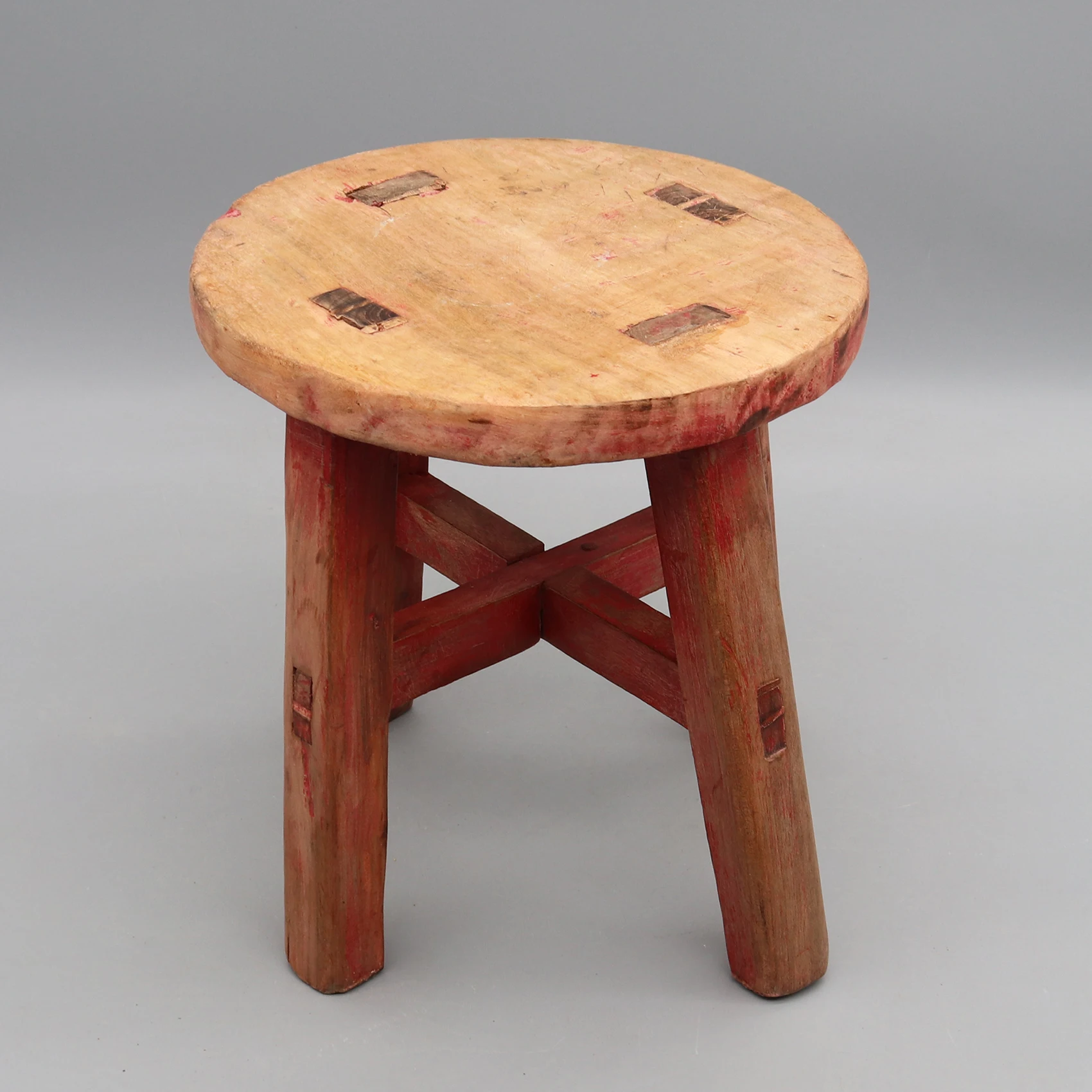 Small Round Stool, Chinese Antique, Mortise and Tenon Jointed Stool, pedestal, flower stand