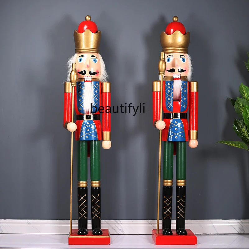 

European-Style Nutcracker Puppet Soldier Floor Large Decoration Creative Hall Decoration