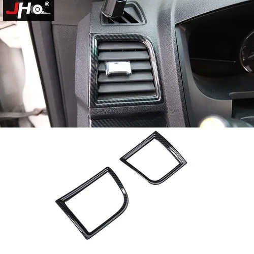 JHO Carbon Fiber Style Dashboard Air Vent Trim For Ford Explorer 2013-2017 Interior Decoration Frame Accessories Cover view 3