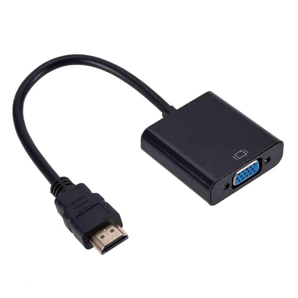 HDMI-compatible To VGA Adapter With Audio Power Supply For PS4 PC Laptop TV Monitor Projector 1080P VGA Female To HDMI Male