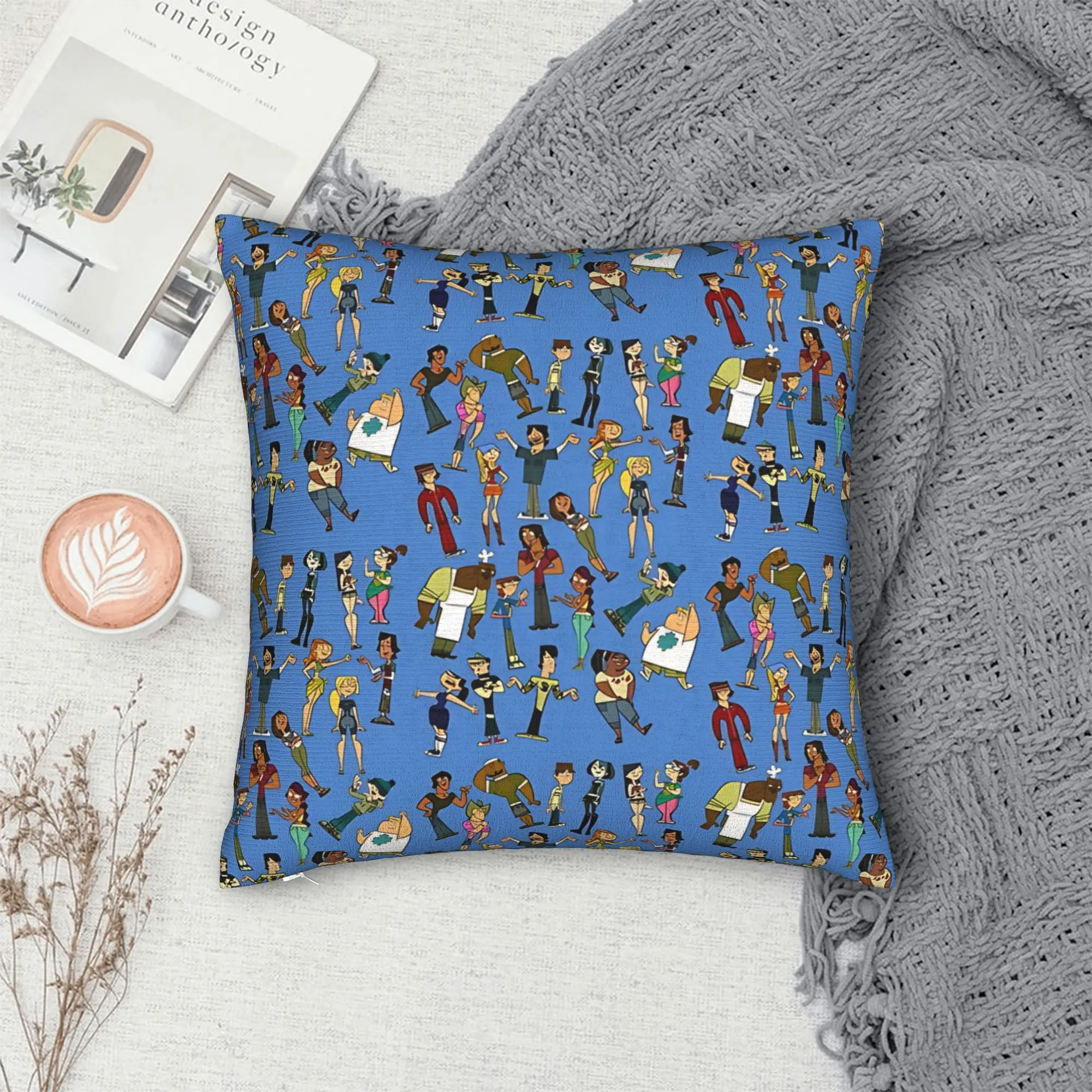 Total Drama  Pillow Cover  Funny Pillow Case For Living Room Sofa Comfy Cushion Cover Gift