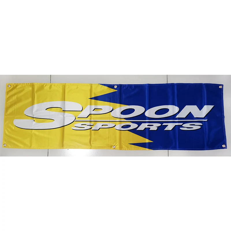 

130G 150D Material Spoon Sports Banner 1.5ft*5ft (45*150cm) Size for Home Flag Indoor Outdoor Decor hyk1000