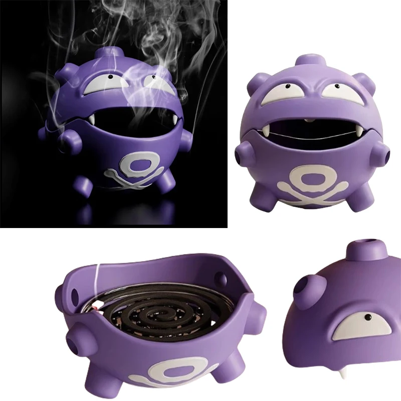 Koffing Mosquito Coil Tray Decoration Anime Character Bedroom Desktop Car Accessorie Toys Series Children Surprise Birthday Gift