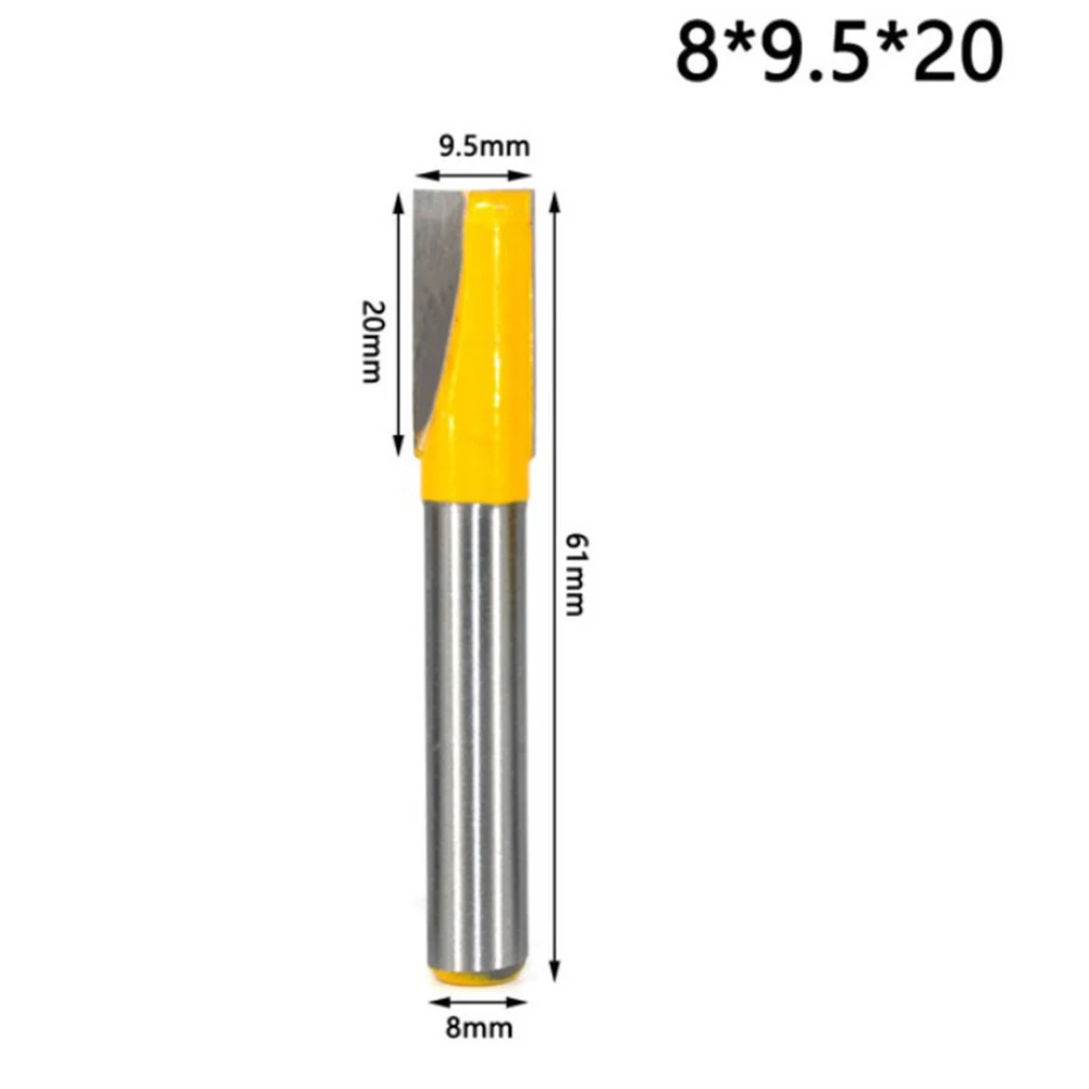 8mm Shank Bottom Wood Cleaning Bit Straight Router Bit Woodwork Milling Cutter Bottom Cleaning Slotting Keyhole