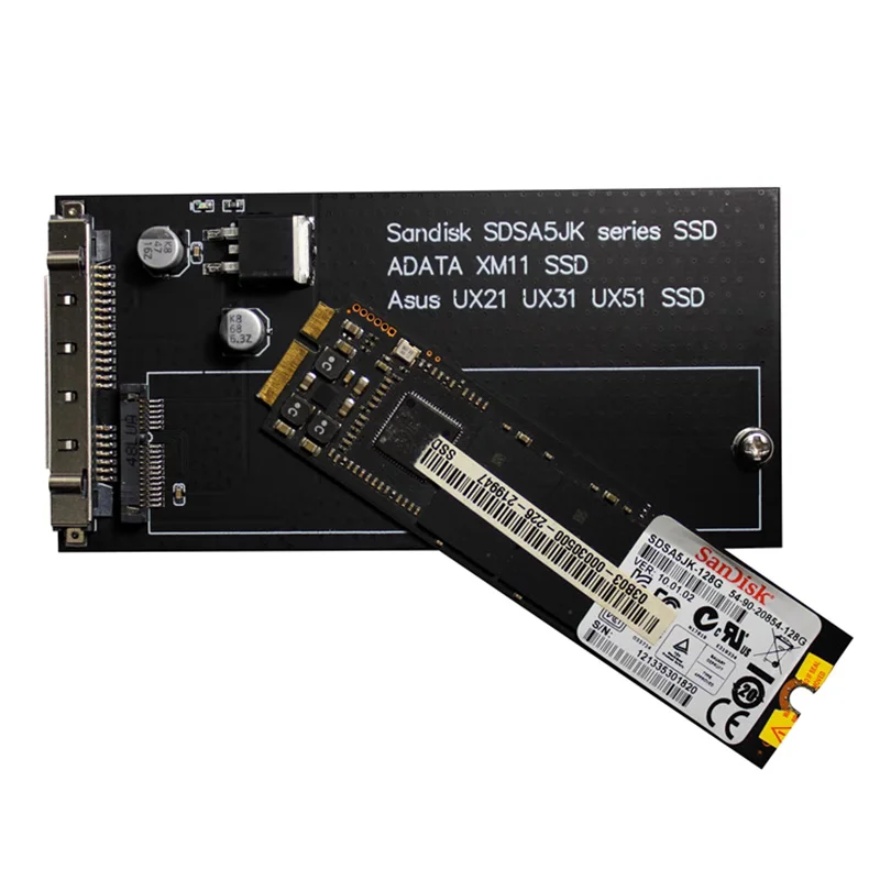 

UX21 UX31 XM11 SSD Solid State Disk Adapter card SDSA5JK Series to SATA Standard Interface Definition