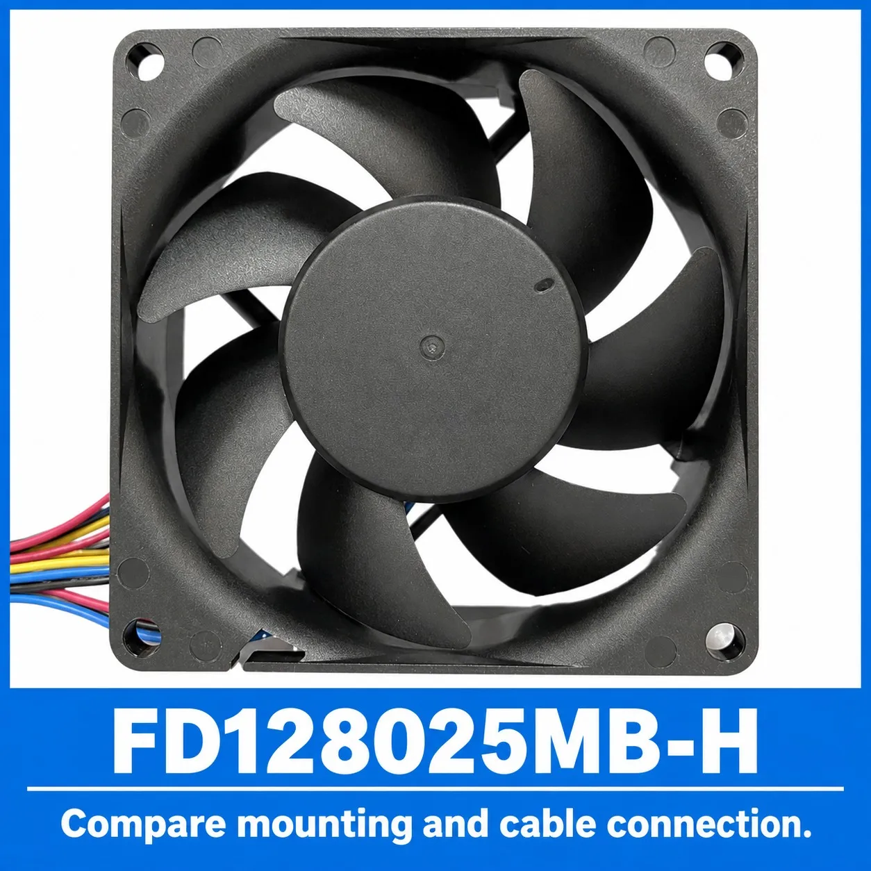 FD128025MB-H Cooling Fan 80x80x25mm 8025 12V 0.32A PWM Tachometer for Y.S.TECH