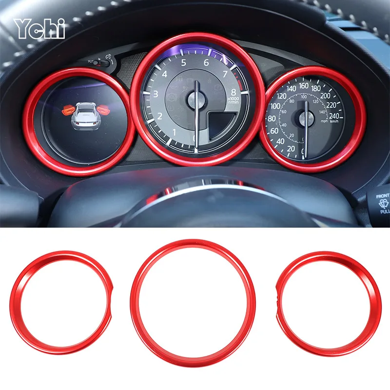 

For 2016+ Mazda MX-5 For Fiat 124 Abbas 124Car Front Dashboard Decoration Frame Dial Ring Edge Styling Trim Auto Accessories
