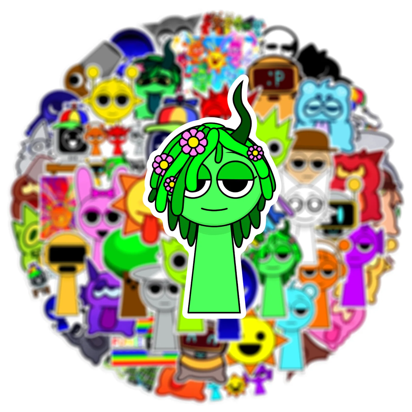 10/30/50 Uds. Juego divertido Incredibox Sprunki pegatinas juguetes para niños DIY decoración de Graffiti para teléfono equipaje portátil monopatín bicicleta