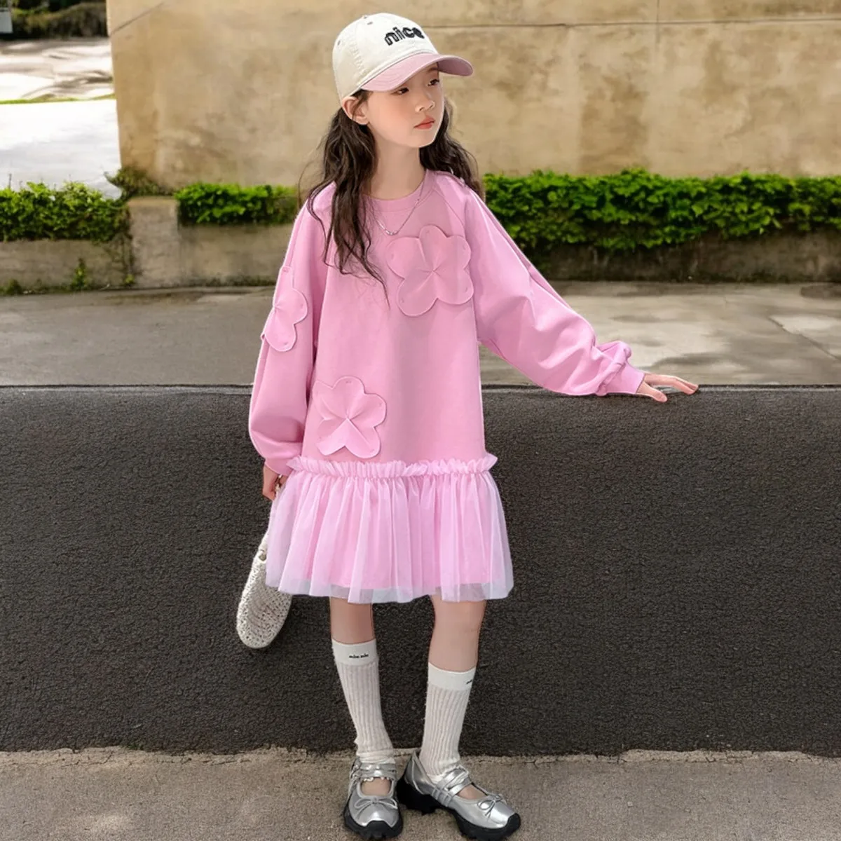 School Uniform Outfits Baby Girls Lolita Pink Dresses for Kids Party Shirt Dress Teenagers Children Costumes 4 5 7 9 11 12 Years