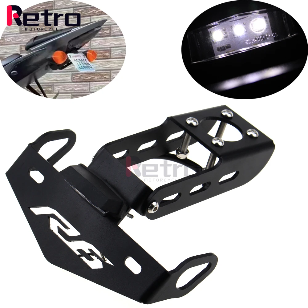 

License Plate Holder LED Light For YAMAHA YZF-R6 YZF R6 2006-2019 Motorcycle Accessories Tail Tidy Fender Eliminator